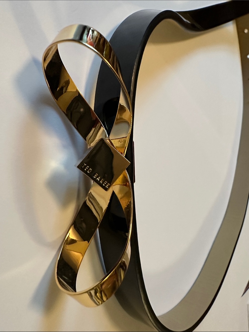 Ted Baker Black Belt with Gold Bow